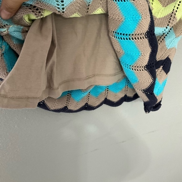 Hanna Andersson Blue Yellow Chevron Knit Long Sleeve Dress 120 (us size 6-7) - Picture 5 of 8